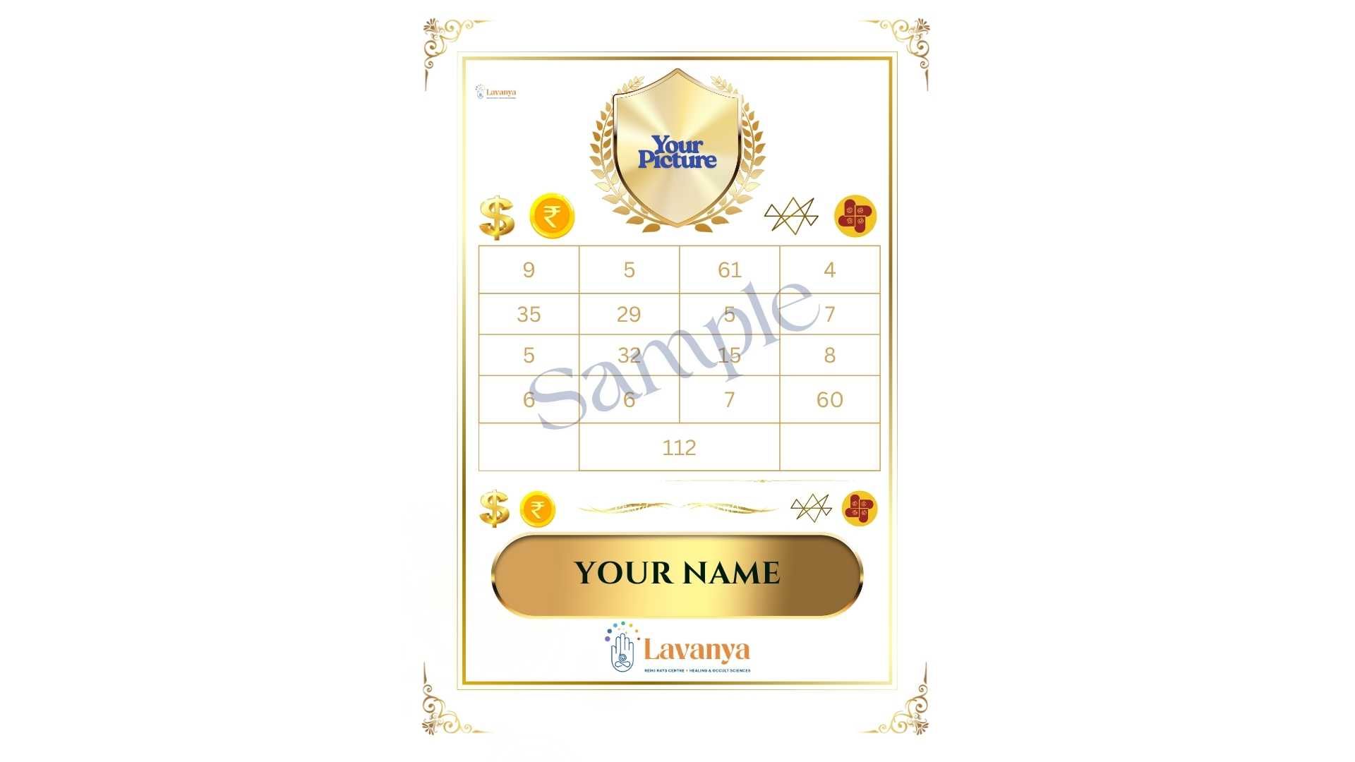 Premium Numerology Lucky Card